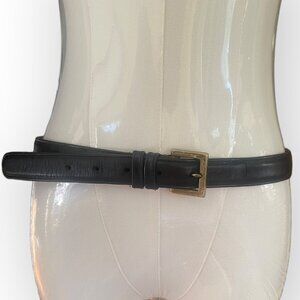 VTG Coach Black Leather Belt with Brass Hardware 5301 Size 34